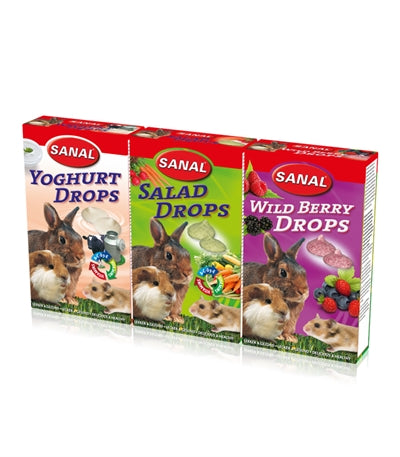 Sanal Knaagdier 3-Pack Drops Yogurt / Salad / Wild Berry