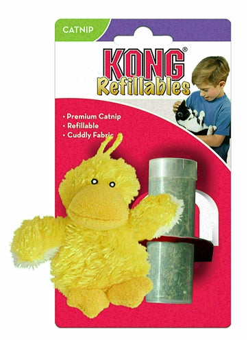 Kong Kat Pluche Eend Geel Catnip