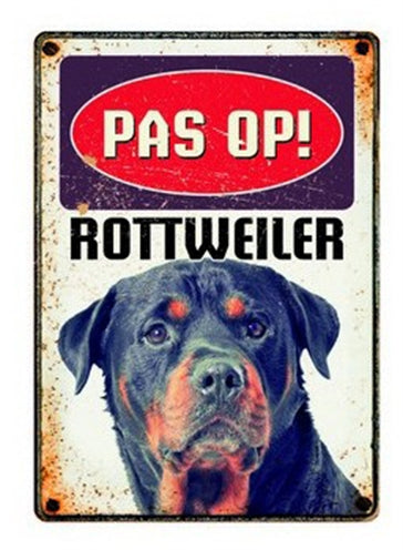 Plenty Gifts Waakbord Blik Rottweiler