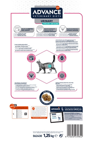 Advance Veterinary Diet Cat Urinary Sterilized Minder Calorieën