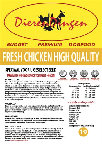 Merkloos Budget Premium Dogfood Fresh Chicken High Quality