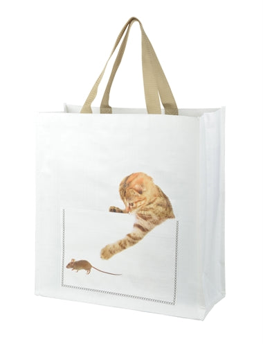 Merkloos Shoppingbag Kiekeboe Kat Assorti