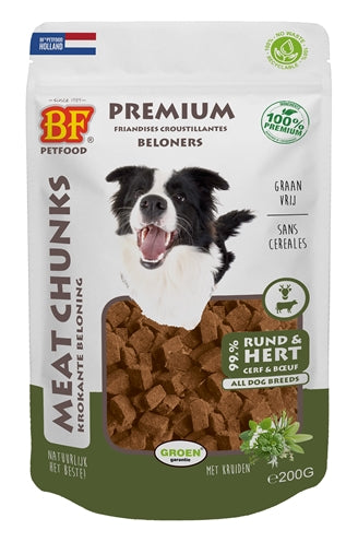 Bf Petfood Meat Chunks Rund En Hert