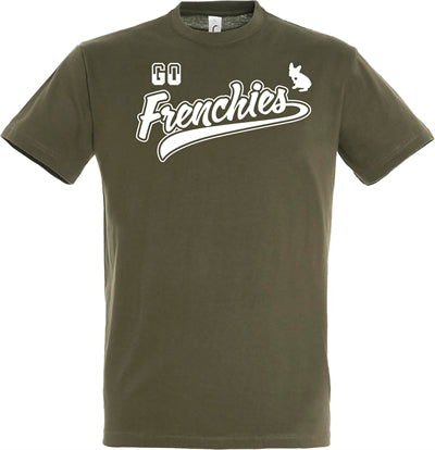 Merkloos T-Shirt Go Frenchies Army Groen