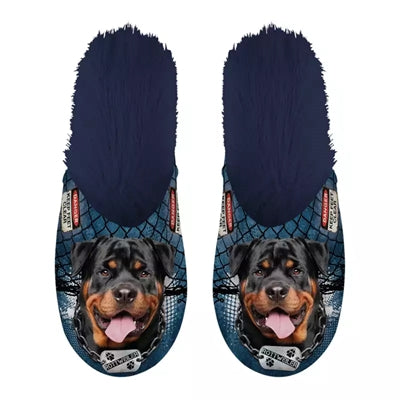 Merkloos Pantoffel Rottweiler Donkerblauw