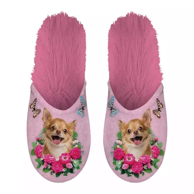 Merkloos Pantoffel Chihuahua Roze